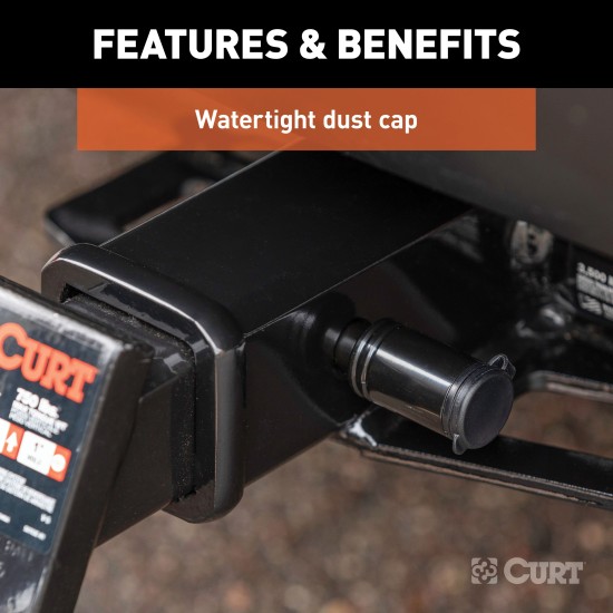 CURT Hitch Lock for 2-inch Receiver Tube - Secure and Durable CURT hitch lock with barbell design and 5/8 inch pin for 2 inch receiver tube