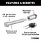 CURT Hitch Lock with 5/8 Inch Pin for 2 to 2-1/2 Inch Receivers CURT barbell hitch lock with key and barbell design for secure trailer attachment