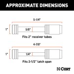 CURT Hitch and Coupler Lock Set with Chrome Finish CURT hitch lock and coupler lock set in chrome, preventing trailer theft