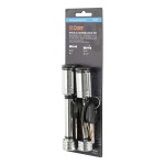 CURT Hitch and Coupler Lock Set with Chrome Finish CURT hitch lock and coupler lock set in chrome, preventing trailer theft