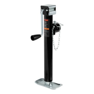 CURT Pipe Mount Swivel Trailer Jack with 5,000 lbs Support Capacity CURT pipe mount swivel jack with 5,000 lbs support and 15 inch lift capacity