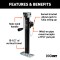 CURT Pipe Mount Swivel Trailer Jack with 5,000 lbs Support Capacity CURT pipe mount swivel jack with 5,000 lbs support and 15 inch lift capacity