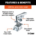CURT Posi-Lock Trailer Coupler Latch with Adjustable Design CURT Posi-Lock trailer coupler latch with adjustable design and durable zinc finish for secure towing