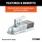 CURT Posi-Lock Trailer Coupler Latch with Adjustable Design CURT Posi-Lock trailer coupler latch with adjustable design and durable zinc finish for secure towing