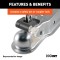 CURT Posi-Lock Trailer Coupler Latch with Adjustable Design CURT Posi-Lock trailer coupler latch with adjustable design and durable zinc finish for secure towing