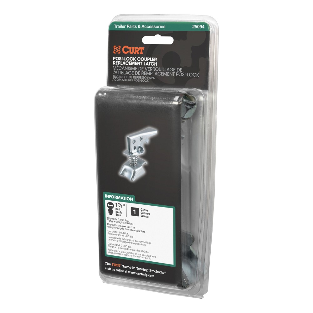 CURT Posi-Lock Trailer Coupler Latch with Adjustable Design CURT Posi-Lock trailer coupler latch with adjustable design and durable zinc finish for secure towing