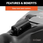 CURT A-frame trailer coupler with easy-lock latch, 10,000 lbs GTW, black finish