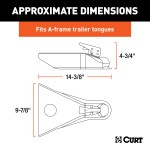 CURT A-frame Coupler with Posi-Lock Latch and Durable Finish CURT A-frame coupler featuring a Posi-Lock latch with a durable black finish for reliable towing.