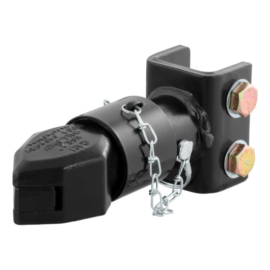 CURT adjustable channel coupler with sleeve-lock latch and durable black finish.