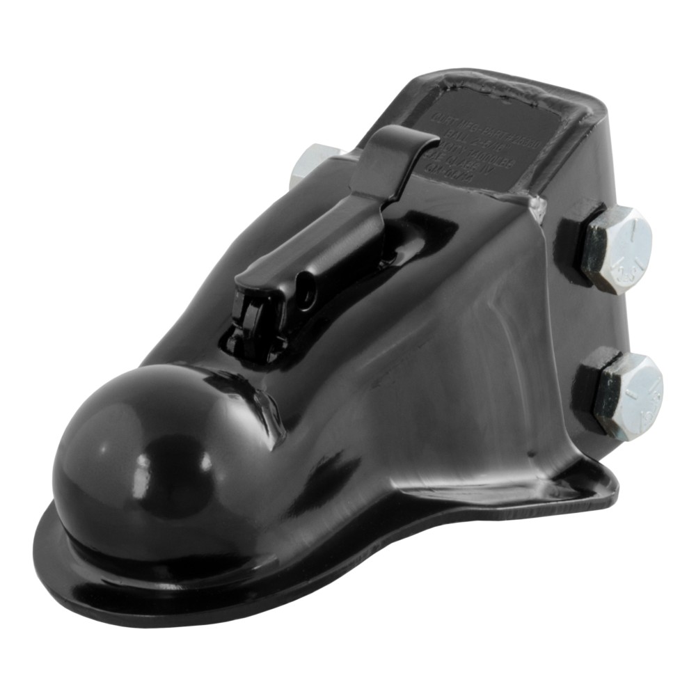 CURT adjustable channel coupler featuring a dual-bolt mount and easy-lock latch