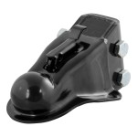 CURT adjustable channel coupler featuring a dual-bolt mount and easy-lock latch