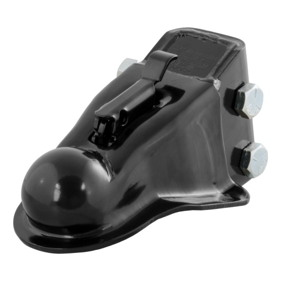 CURT adjustable channel coupler featuring a dual-bolt mount and easy-lock latch