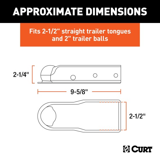 CURT QuickPin Trailer Coupler - Stress-Free Towing Solution CURT QuickPin trailer coupler with hitch pin for easy towing connection