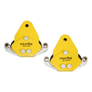 Lippert Equa-Flex Rubberized Equalizer for Tandem Axle Trailers Lippert Equa-Flex equalizer installed on a tandem axle trailer for smoother rides.