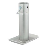 CURT Steel Trailer Jack Foot Plate with Safety Pin Attachment CURT steel jack footplate with safety pin, fits 2 inch diameter tubes, supports 2000 lbs