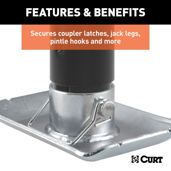 CURT Safety Pins - Secure Trailer Couplers with Steel Pins CURT safety pins with zinc plating for rust protection, 3/8 inch diameter