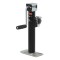 CURT pipe mount swivel jack rated for 3,000 lbs. support with swivel feature and side-wind handle