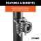 CURT pipe mount swivel jack rated for 3,000 lbs. support with swivel feature and side-wind handle