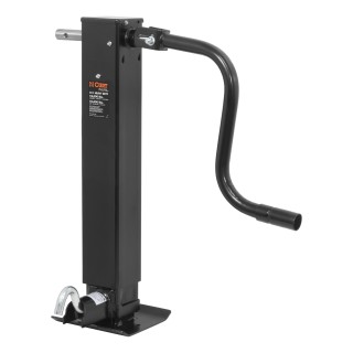 CURT Heavy-Duty Direct Weld Trailer Jack with Side-Wind Handle CURT direct weld trailer jack with side-wind handle for heavy-duty use, supports up to 12,000 lbs.