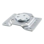 CURT Bolt-Through Jack Mounting Bracket for Marine Jacks CURT bolt-through jack mounting bracket compatible with marine jacks, featuring secure swivel design and zinc finish.
