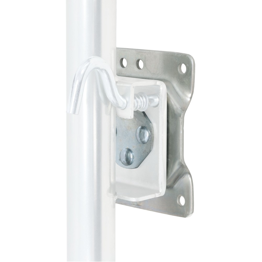 CURT Bolt-Through Jack Mounting Bracket for Marine Jacks CURT bolt-through jack mounting bracket compatible with marine jacks, featuring secure swivel design and zinc finish.