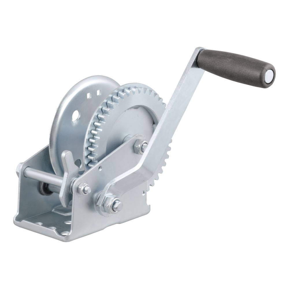 CURT hand winch designed for boat trailers with high-strength construction and 1,200 lbs capacity