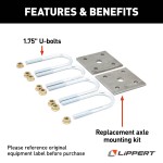 Lippert Replacement Axle Mounting Kit for RV Trailers Lippert axle mounting kit for RV trailer suspension repair