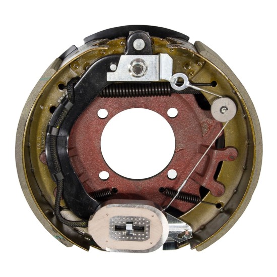 Lippert Electric Brake Assembly for 8,000 lb Axles, Left Side Lippert electric brake assembly for 8,000 lb axles, left-side installation, compatible with 16-17.5 inch wheels