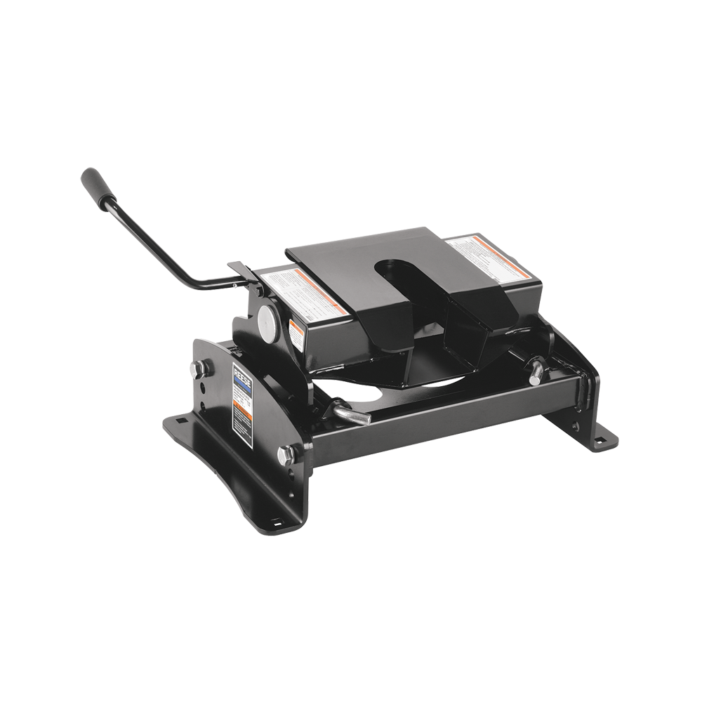 REESE 30K Heavy-Duty Fifth Wheel Hitch with Dual Jaw Design REESE 30K fifth wheel hitch, 30,000 lbs towing capacity, dual jaw, black finish