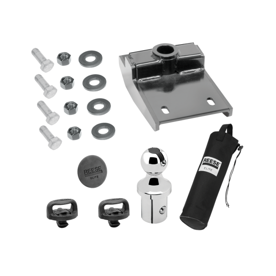 Under-Bed Gooseneck Hitch with 25000 lbs Gross Towing Weight Under-Bed bolt-in hitch system with pop-in ball for gooseneck trailers