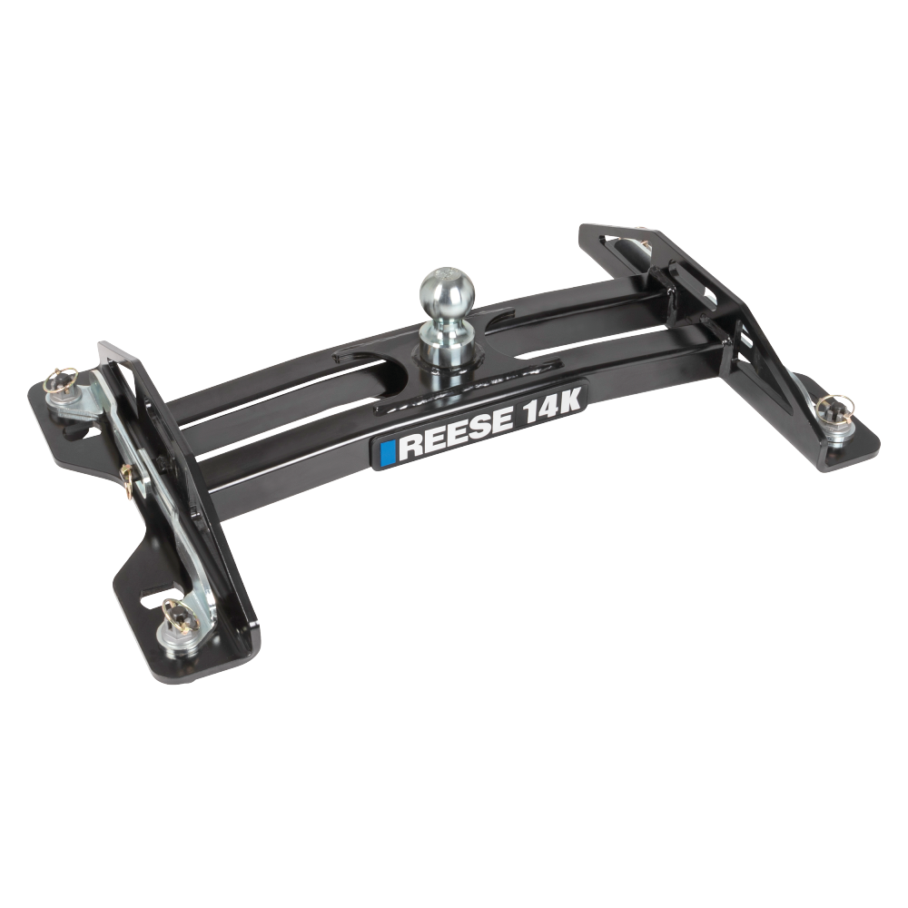 REESE 14K Max Duty Gooseneck Hitch installed on a half ton truck