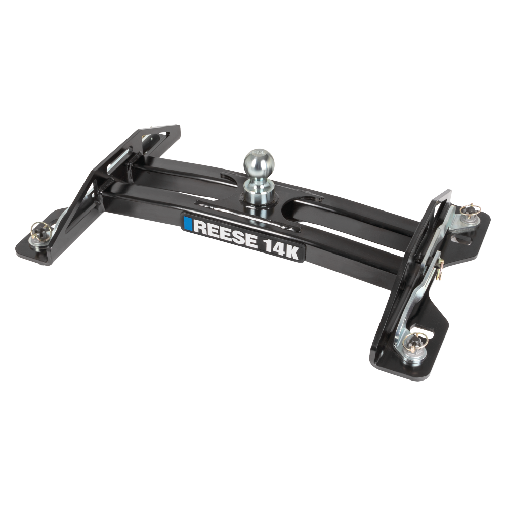 REESE 14K Max Duty Gooseneck Hitch installed on a half ton truck