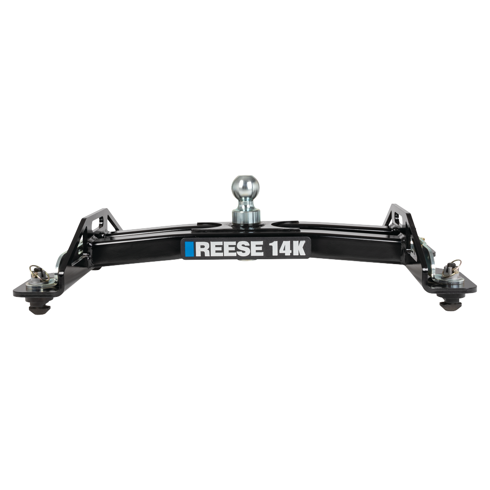 REESE 14K Max Duty Gooseneck Hitch installed on a half ton truck