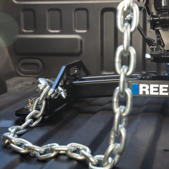 REESE 14K Max Duty Gooseneck Hitch for Half Ton Trucks REESE 14K Max Duty Gooseneck Hitch installed on a half ton truck