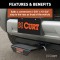 CURT hitch-mounted step pad providing safe access with anti-skid surface