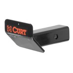 CURT Front Mount Skid Shield for Ultimate Vehicle Protection CURT skid shield mounted on front trailer hitch for vehicle protection