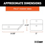 CURT Front Mount Skid Shield for Ultimate Vehicle Protection CURT skid shield mounted on front trailer hitch for vehicle protection