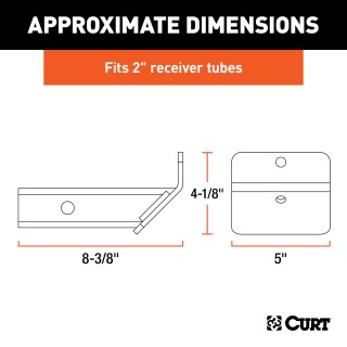CURT Front Mount Skid Shield for Ultimate Vehicle Protection CURT skid shield mounted on front trailer hitch for vehicle protection