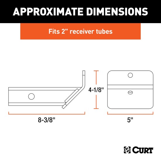 CURT Front Mount Skid Shield for Ultimate Vehicle Protection CURT skid shield mounted on front trailer hitch for vehicle protection