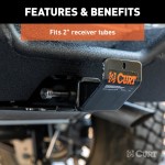 CURT Front Mount Skid Shield for Ultimate Vehicle Protection CURT skid shield mounted on front trailer hitch for vehicle protection