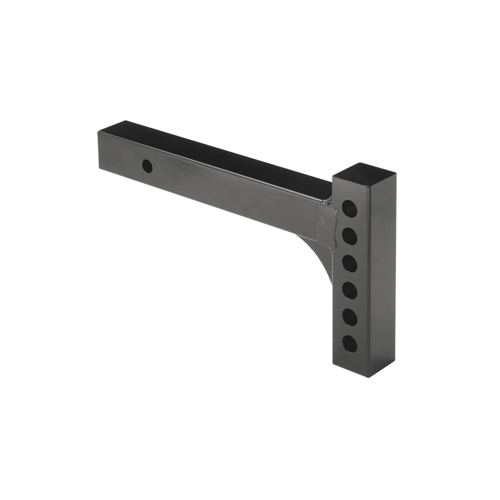 Adjustable Hitch Bar Shank with 2 Inch Receiver Compatibility Adjustable hitch bar shank compatible with 2 inch receiver, black finish