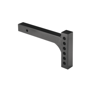 Adjustable Hitch Bar Shank with 2 Inch Receiver Compatibility Adjustable hitch bar shank compatible with 2 inch receiver, black finish
