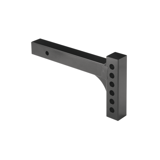 Adjustable Hitch Bar Shank with 2 Inch Receiver Compatibility Adjustable hitch bar shank compatible with 2 inch receiver, black finish