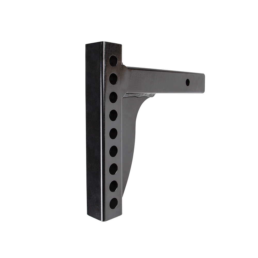 Weight Distribution Shank with 8.75" Drop and 9 Bolt Holes Weight distribution shank suitable for rise and drop applications, black powder coated.