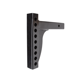 Weight Distribution Shank with 8.75" Drop and 9 Bolt Holes Weight distribution shank suitable for rise and drop applications, black powder coated.