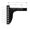 Weight Distribution Shank with 8.75" Drop and 9 Bolt Holes Weight distribution shank suitable for rise and drop applications, black powder coated.