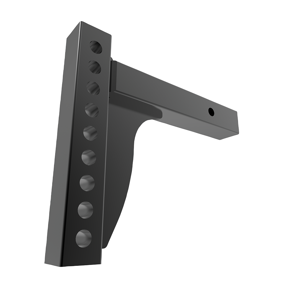Weight Distribution Shank with 8.75" Drop and 9 Bolt Holes Weight distribution shank suitable for rise and drop applications, black powder coated.