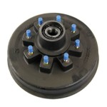 Lippert Brake Hub - Fits 12x2 Brakes for 8000 lbs Hybrid Axle Lippert brake drum hub assembly for 8,000-lb hybrid axle, featuring solid iron and compatible with 12x2 brakes.