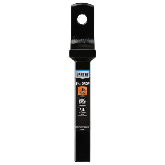 Durable REESE Draw Bar for 1-1/4 Inch Receiver - 2,000 lbs Cap REESE draw bar with black powder coat finish fits 1-1/4 inch hitch receiver, 2,000 lbs capacity