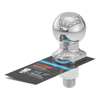 CURT 1-7/8 Inch Trailer Ball with Nickel-Chrome Finish CURT 1-7/8 inch trailer ball with high-strength steel and nickel-chrome finish, supports up to 2000 lbs
